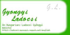 gyongyi ladocsi business card